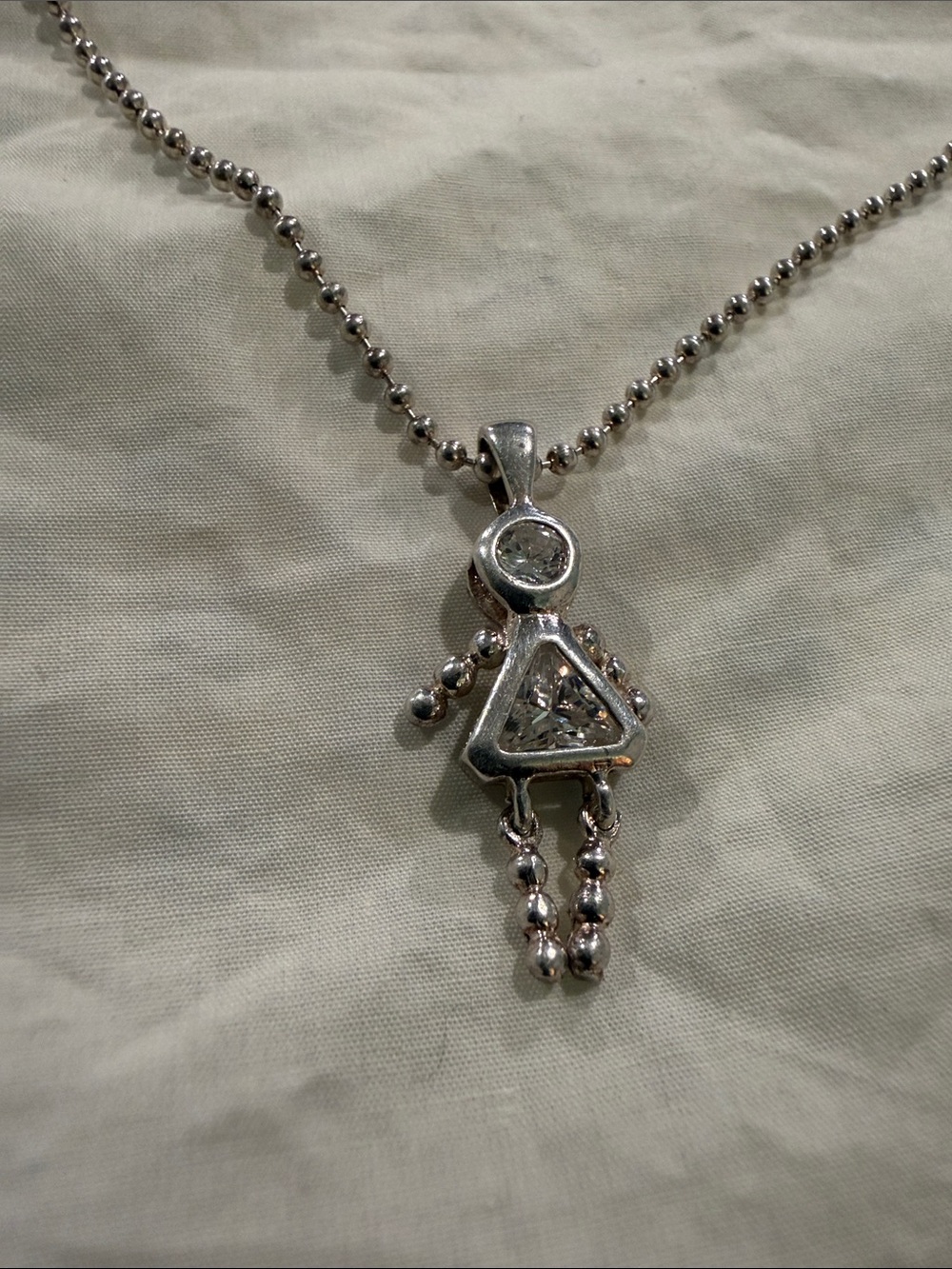 925 Silver Birthstone Girl Pendant Necklace